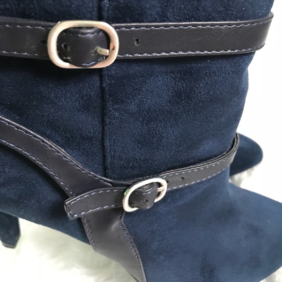RIALTO Caleigh Blue suede ankle boots - Picture 5 of 8